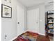 Entryway with hardwood floors and neutral paint at 3430 Burlingame Blvd, Westfield, IN 46074