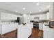 Bright kitchen with white cabinets, stainless steel appliances, and a center island at 3430 Burlingame Blvd, Westfield, IN 46074