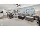 Spacious living room with large windows and comfortable seating at 3430 Burlingame Blvd, Westfield, IN 46074