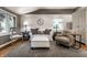 Cozy living room with white shiplap walls and hardwood floors at 440 E 82Nd St, Indianapolis, IN 46240