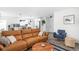Open floor plan featuring a spacious living room connected to a modern kitchen at 4902 Kingsley Dr, Indianapolis, IN 46205