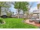 Beautifully landscaped backyard featuring a deck, lush lawn, and privacy fence at 4917 N Park Ave, Indianapolis, IN 46205