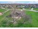 Aerial shot of a home with a large backyard, mature trees, and surrounding residential neighborhood at 4940 Sundance Trl, Indianapolis, IN 46239