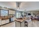 Inviting kitchen with butcher block island, stainless steel appliances, and sliding glass door to backyard at 4940 Sundance Trl, Indianapolis, IN 46239