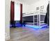 This bedroom features a bunk bed with LED lighting and a black table at 5411 Cliff Ridge Dr, Indianapolis, IN 46217