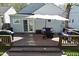 Cozy back deck with patio furniture, a grill and an umbrella at 5938 Haverford Ave, Indianapolis, IN 46220