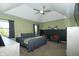 Spacious main bedroom with vaulted ceiling, fan and neutral decor at 7926 White Pine Dr, Avon, IN 46123