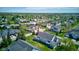 An elevated perspective showcasing a serene residential community with manicured lawns and mature trees at 9602 Sweet Clover Way, Fishers, IN 46038