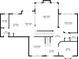 Detailed first floor plan featuring an open kitchen, dining, and living area layout at 9656 Loganberry Ln, Indianapolis, IN 46256