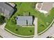Aerial view showcasing the home's roof, landscaping, driveway, and backyard at 14162 Nicholas Dr, Carmel, IN 46074