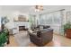 Comfortable living room featuring a fireplace, large windows, and stylish decor at 14162 Nicholas Dr, Carmel, IN 46074