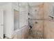 Stylish shower with tiled walls, a glass enclosure, and a shower head at 14162 Nicholas Dr, Carmel, IN 46074