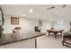 Spacious basement with a wet bar, pool table, and recessed lighting at 1508 Redwood Dr, Carmel, IN 46032