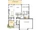 Detailed first-floor plan highlighting kitchen, Gathering area, study, and a convenient 3-car garage layout at 15835 Vitalize Run, Fishers, IN 46040
