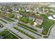 An aerial view of a quiet neighborhood with manicured lawns and tree-lined streets at 17060 Kingsbridge Blvd, Westfield, IN 46074