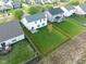 Aerial view of a spacious, fenced backyard with lush green grass at 17060 Kingsbridge Blvd, Westfield, IN 46074