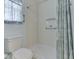 Shower stall with support bars for a safe and accessible bathroom at 1858 Jenny Dr, Martinsville, IN 46151