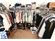The walk-in closet provides ample hanging space and shelving for organizing clothes and shoes at 2075 Longford Ln, Avon, IN 46123