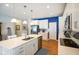 Modern kitchen with a central island, stainless steel appliances, and open layout at 2250 Somerset Dr, Franklin, IN 46131