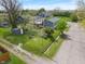 Aerial view of the property with a large backyard, nearby street, and view of the surrounding neighborhood at 2263 N Rural St, Indianapolis, IN 46218