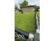 The backyard is spacious, grassy, and fully fenced at 2402 S Rybolt Ave, Indianapolis, IN 46241