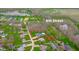 Aerial view featuring home with pool and approximate property boundaries at 310 Edgewood E Pl, Anderson, IN 46011