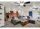 Cozy living room featuring comfortable seating, fireplace, and ample space for relaxing at 3104 Poplar St, Anderson, IN 46012