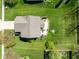 A bird's eye view of the backyard, highlighting the patio area and the fire pit at 4625 Elkhorn Ct, Noblesville, IN 46062