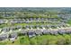 Overhead view of an expansive suburban neighborhood featuring neatly arranged homes, green lawns and mature trees at 5363 Citadel Dr, Noblesville, IN 46062