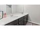 Bright bathroom features double vanity with white countertop and modern fixtures, plus a tub/shower combination at 5363 Citadel Dr, Noblesville, IN 46062