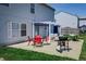 Backyard patio with outdoor furniture, a grill, and a pergola perfect for entertaining and relaxing at 6209 Amber Valley Ln, Indianapolis, IN 46237
