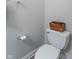 This is a close up of the toilet in this bathroom, showing a shelf for storage at 6229 Farlin Dr, Whitestown, IN 46075