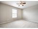 Bedroom featuring neutral walls, carpet flooring, a ceiling fan, and a window at 8269 S Midnight Dr, Pendleton, IN 46064