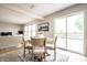 The dining area offers access to backyard deck and boasts a view of the living room at 8269 S Midnight Dr, Pendleton, IN 46064