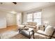 Cozy living room with hardwood floors, comfortable seating, and natural light at 8269 S Midnight Dr, Pendleton, IN 46064