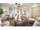 Open living space with dining area, hardwood floors, and neutral tones at 8269 S Midnight Dr, Pendleton, IN 46064