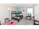 room with bunkbeds, playful decor, and a cozy play area at 8811 Dorill Creek Ln, Indianapolis, IN 46259