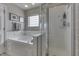 Luxurious bathroom with a separate shower and soaking tub, enhanced by natural light at 1015 Supernova Dr, Franklin, IN 46131