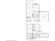 Floor plan showing both floors of the home with dimensions of the rooms and layout of the home at 1030 Stratford Hall # 17-3, Indianapolis, IN 46260
