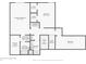 Floor plan of the second floor showing the layout of the bedrooms, bathrooms, closets, and laundry room at 1030 Stratford Hall # 17-3, Indianapolis, IN 46260