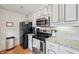 Updated kitchen featuring stainless steel appliances and granite countertops at 1030 Stratford Hall # 17-3, Indianapolis, IN 46260