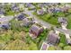 Bird's eye view of a neighborhood highlighting lush greenery and well-maintained homes at 10531 Cleary Trce, Fishers, IN 46040