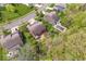 Aerial view showcasing the backyard of a home with a patio and a pool at 10531 Cleary Trce, Fishers, IN 46040