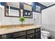 Stylish bathroom with double vanity, granite countertop, and modern fixtures offers comfort at 10531 Cleary Trce, Fishers, IN 46040