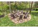 Cozy outdoor fire pit area with seating, perfect for gatherings and enjoying the outdoors at 10531 Cleary Trce, Fishers, IN 46040