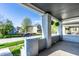 Charming porch features painted brick columns and neighborhood views at 1330 Marlowe Ave, Indianapolis, IN 46202