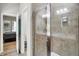 Shower in this bathroom has tiled walls and glass door at 1404 Rosebank Dr, Westfield, IN 46074
