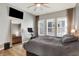Modern bedroom features a stationary bike, and a large mirror at 1404 Rosebank Dr, Westfield, IN 46074