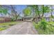 View of the backyard and detached one car garage at 1529 E Gimber St, Indianapolis, IN 46203