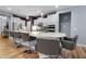 Spacious kitchen with a large island, stainless steel appliances, and ample counter space at 16044 Loire Valley Dr, Fishers, IN 46037